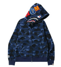 BAPE Color Camo Shark Full Zip Hoodie - Navy
