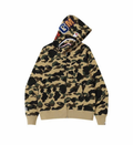 BAPE 1st Camo Shark Full Zip Hoodie - Yellow
