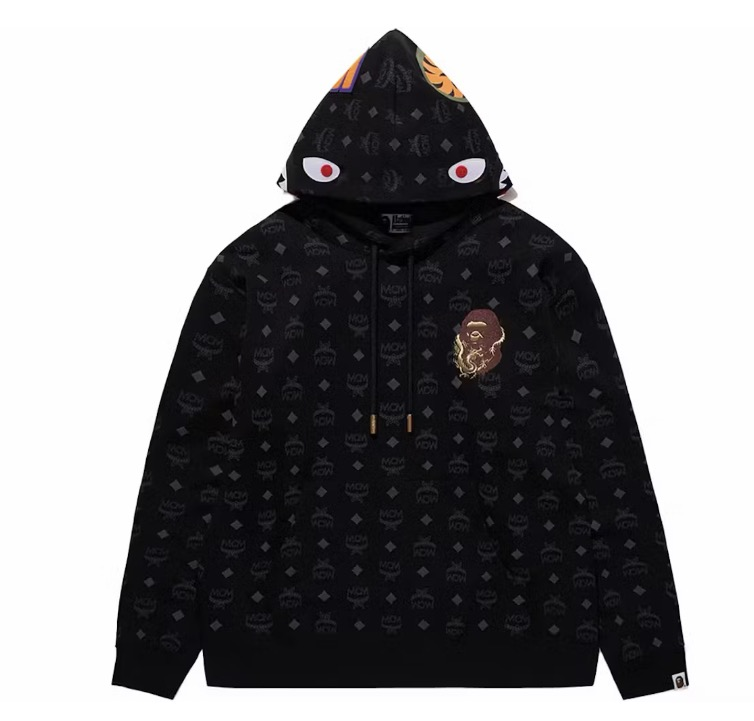 BAPE x MCM Shark Pullover Hoodie