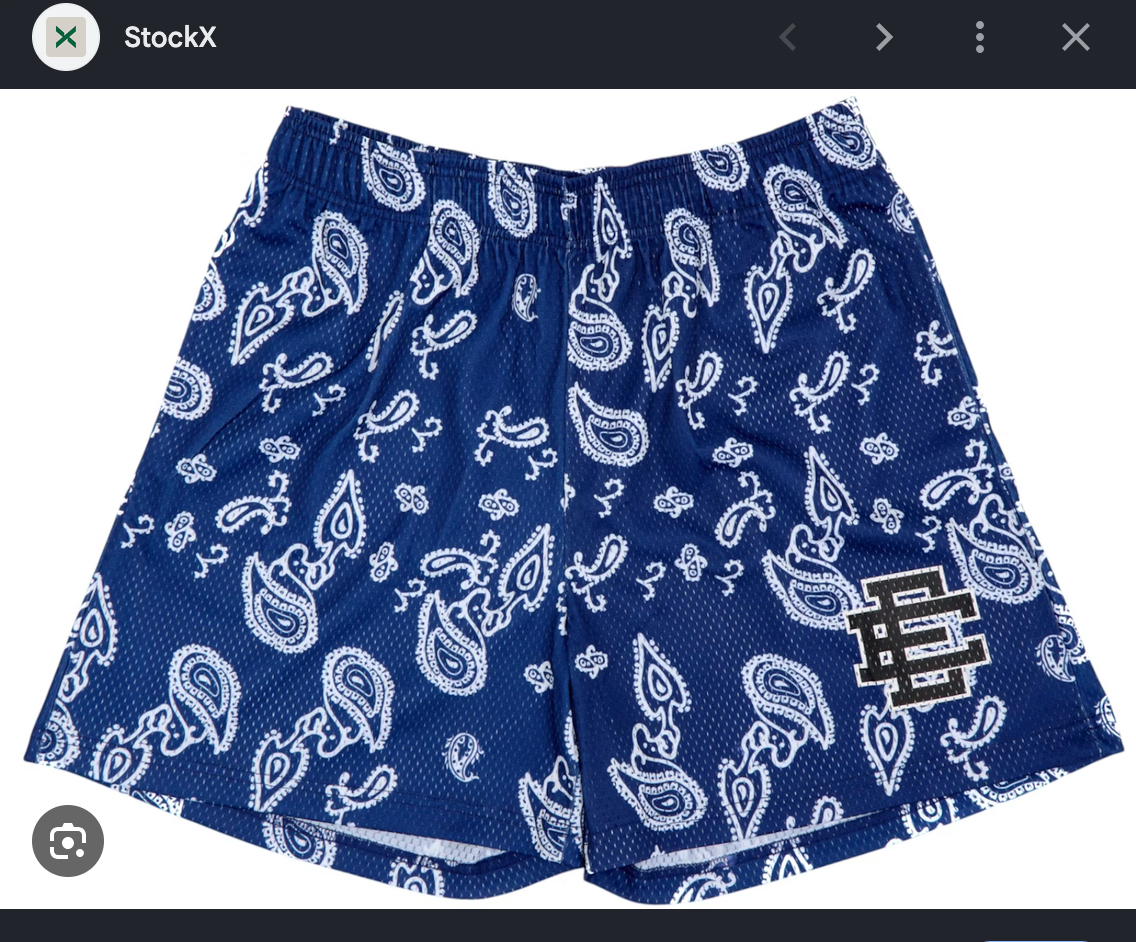 Eric Emanuel Basic Paisley Shorts - Royal Blue
