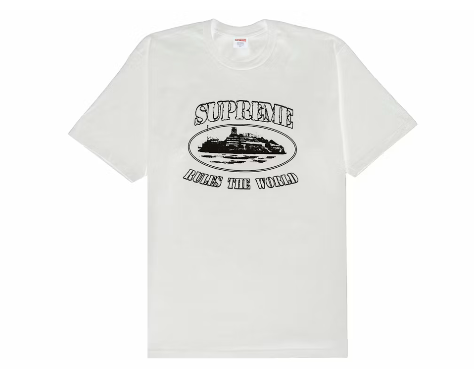Supreme x Corteiz Rules The World Tee - White