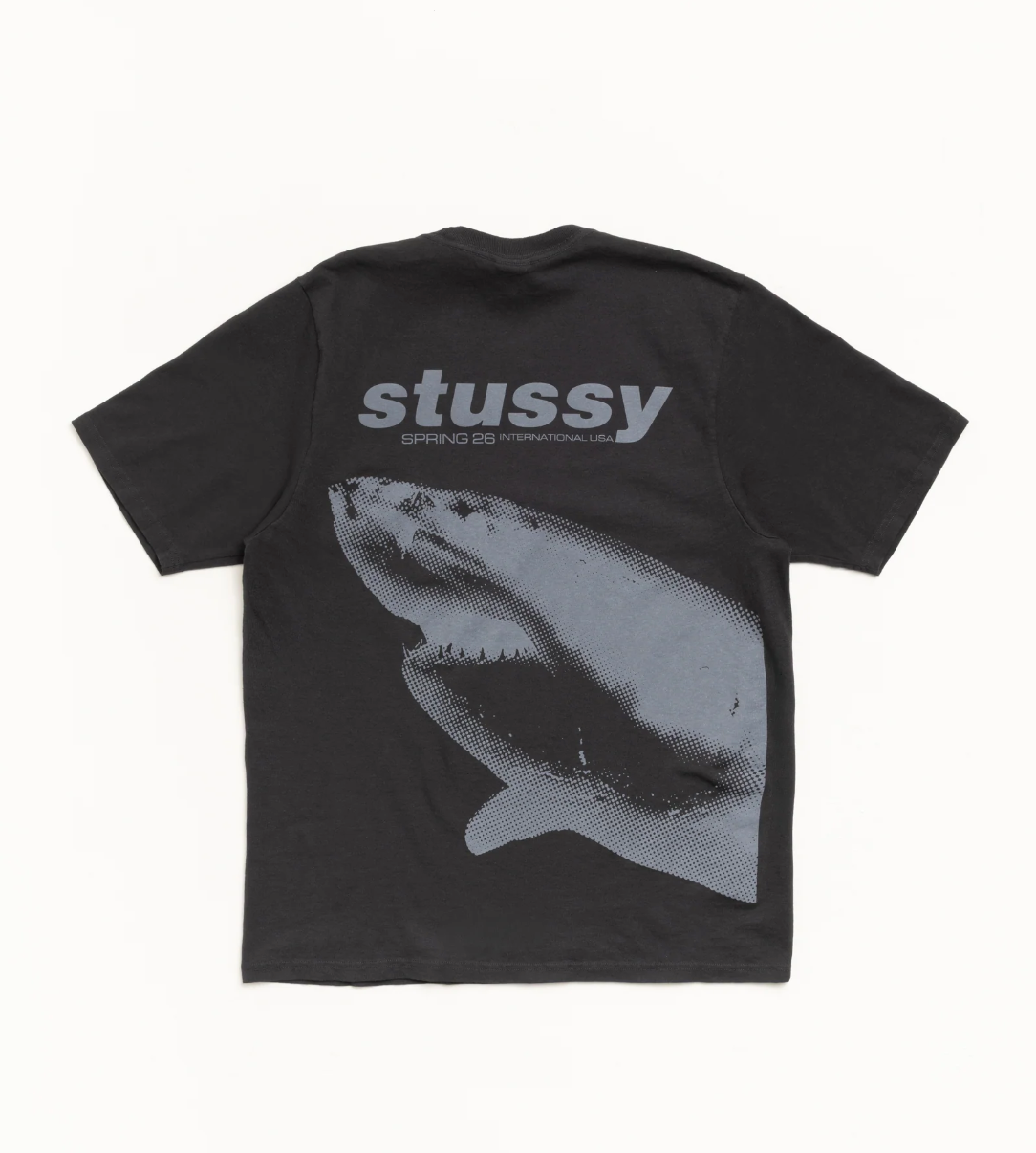 Stussy Shark Tee Pigment Dyed - Black