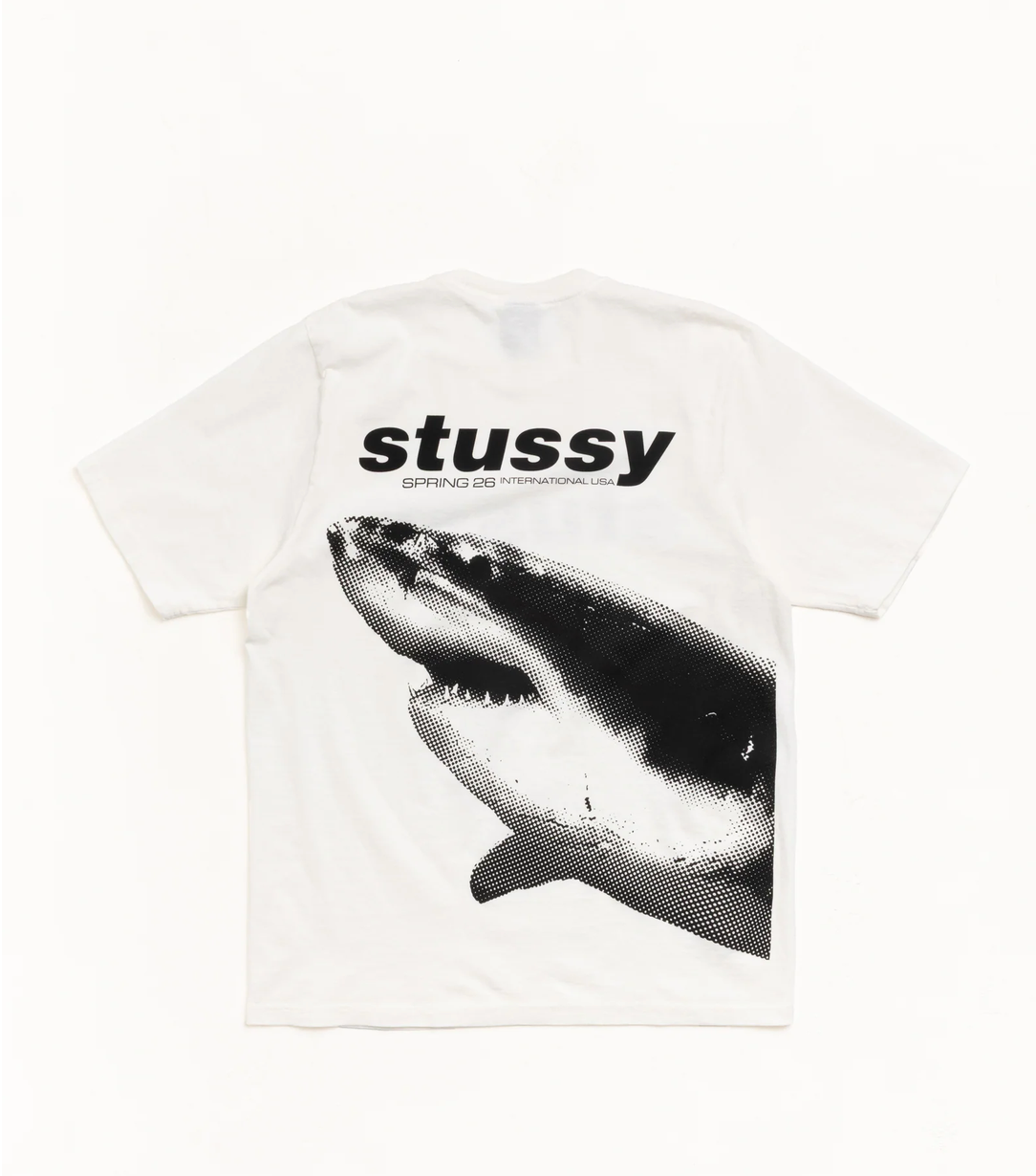 Stussy Shark Tee Pigment Dyed - White