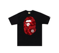 BAPE Color Camo Big Ape Head Tee - Black/Red