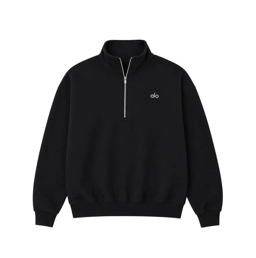 Alo Accolade Quarter Zip Pullover - Black