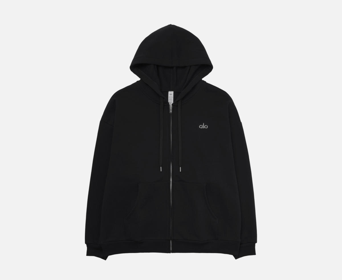 Alo Accolade Full Zip Hoodie - Black