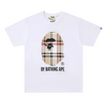 BAPE Check Big Ape Head Tee - White