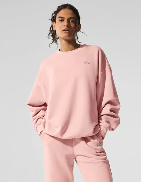 Alo Accolade Crewneck - Pink Quartz