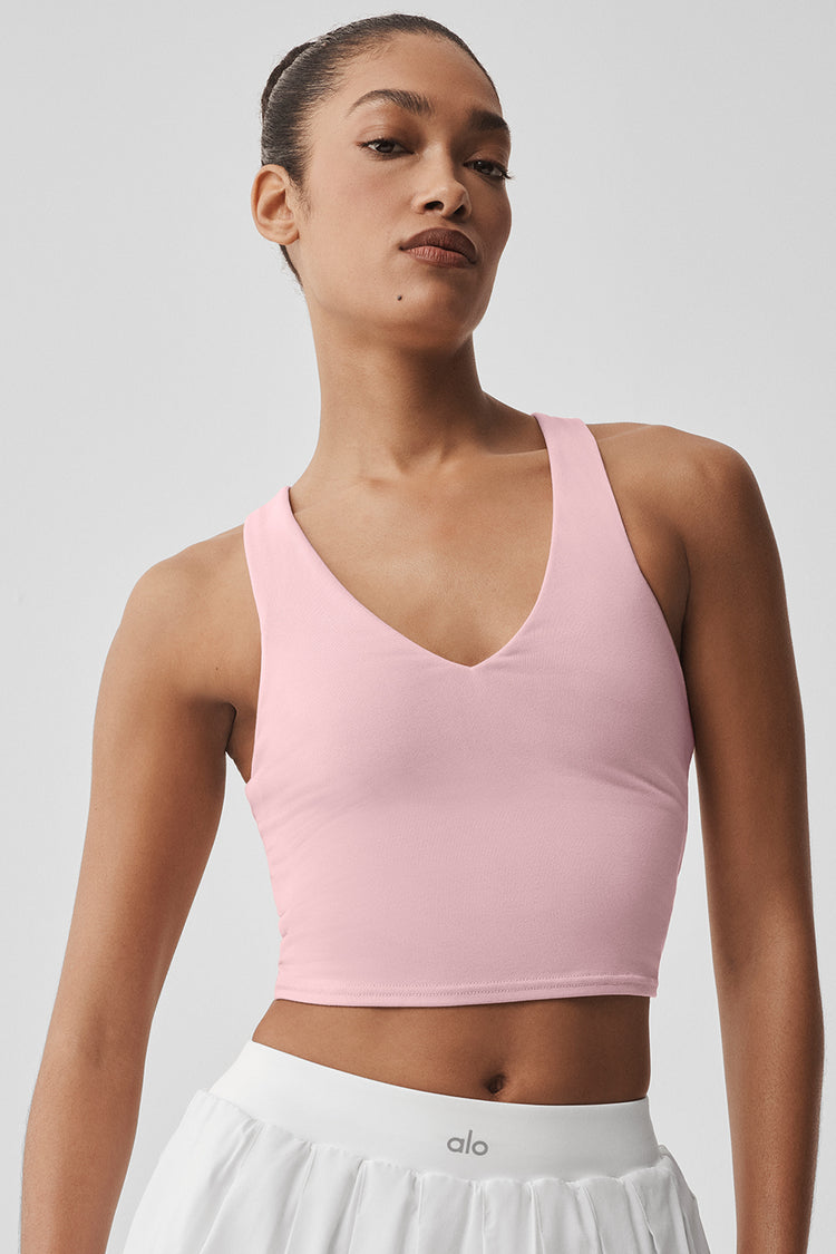 Alo Airbrush Real Bra Tank - Vintage Pink