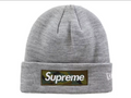Supreme New Era Box Logo Beanie (FW23) - Heather Grey