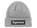 Supreme New Era Box Logo Beanie (FW22) - Heather Grey