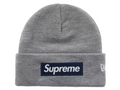 Supreme New Era Box Logo Beanie (FW25) - Heather Grey