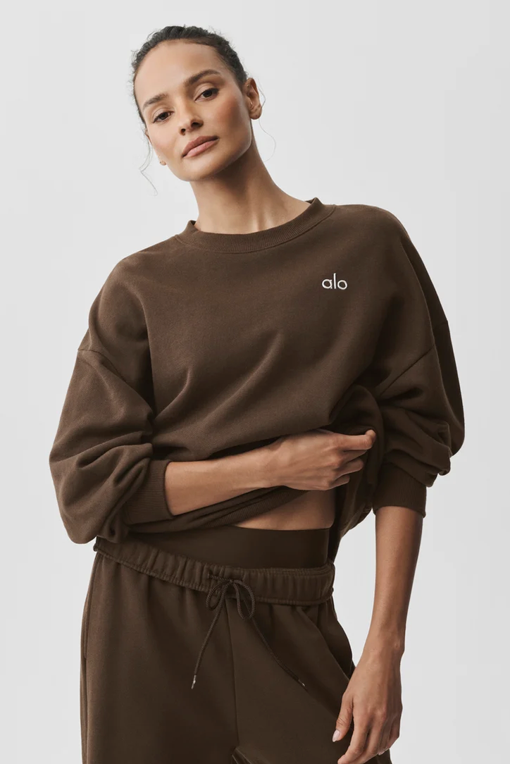 Alo Accolade Crewneck - Espresso