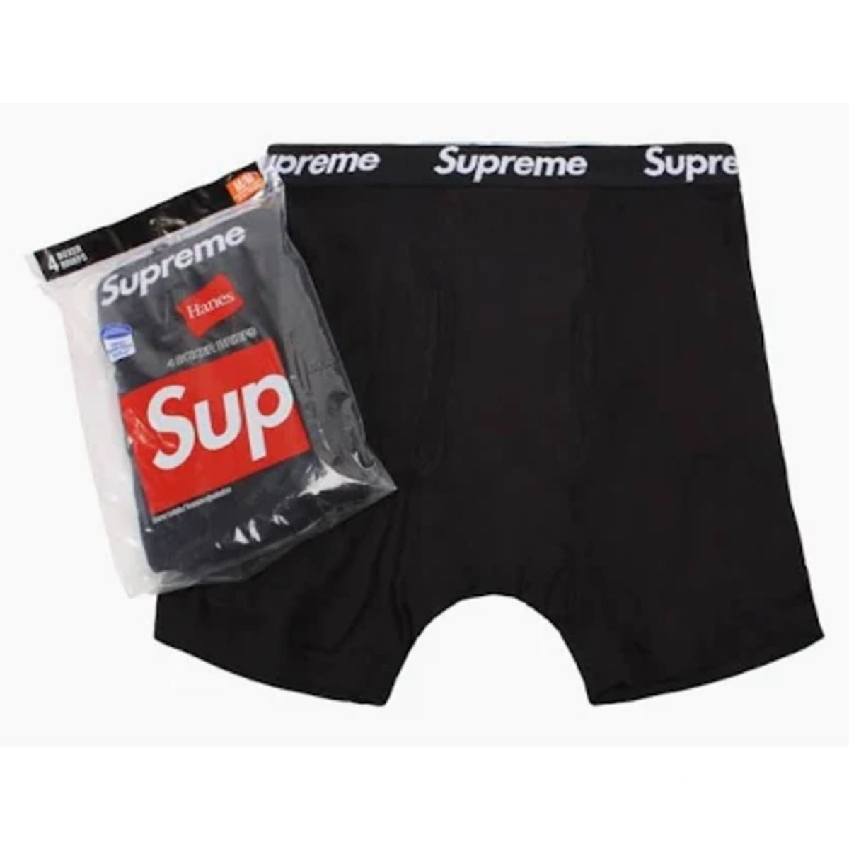 Supreme Boxers Black (4 Pack)