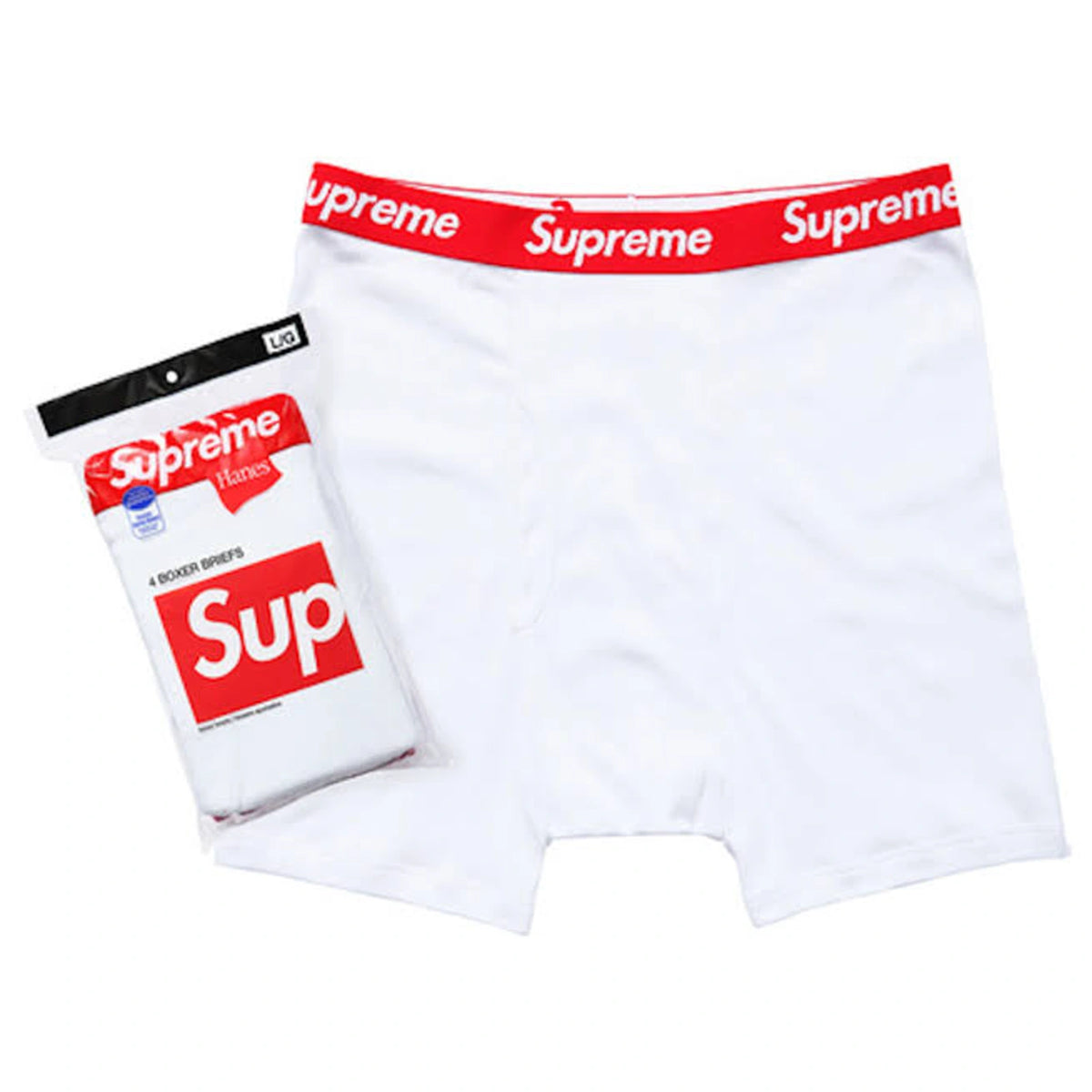 Supreme Boxers White (4 Pack)