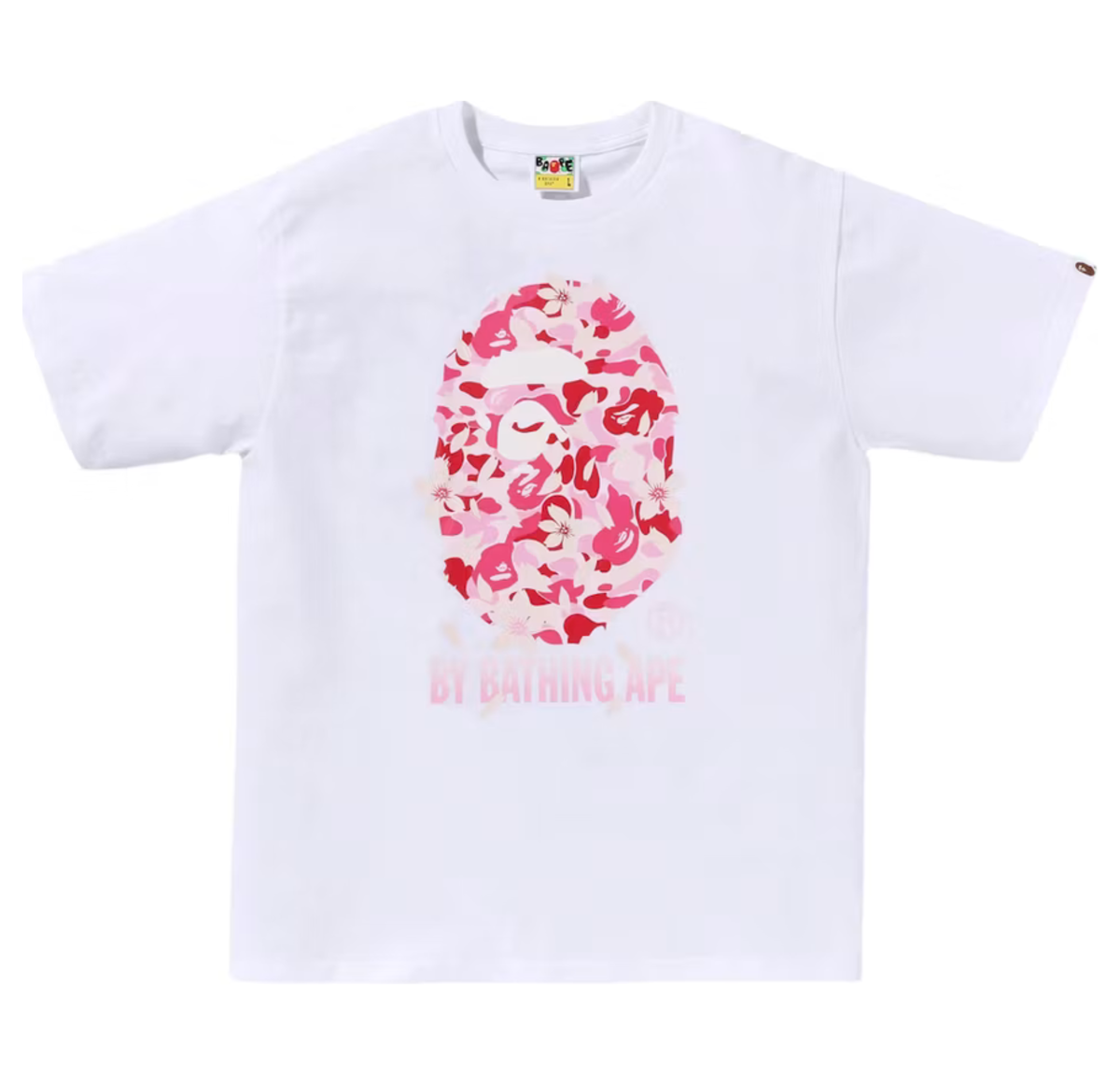 BAPE ABC Sakura Camo Tee - White/Pink