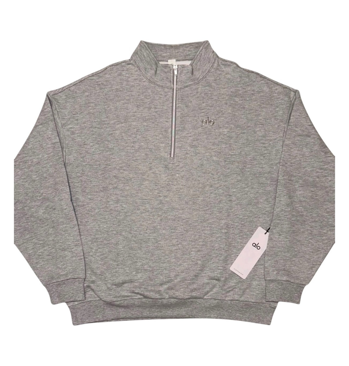 Alo Accolade Quarter Zip Pullover - Grey