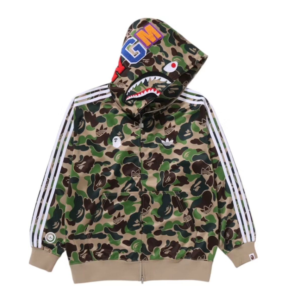 Adidas x BAPE Camo Shark Full Zip Hoodie